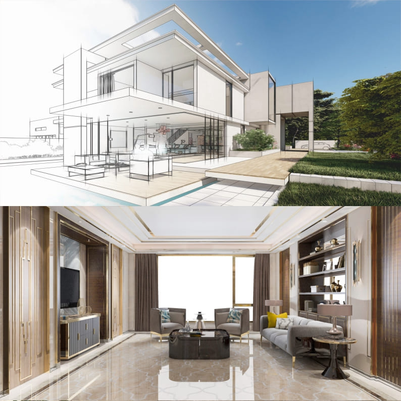 Interior and architecture presentation designs – Floor plan visuals by Alpha Dezine design firm Chennai